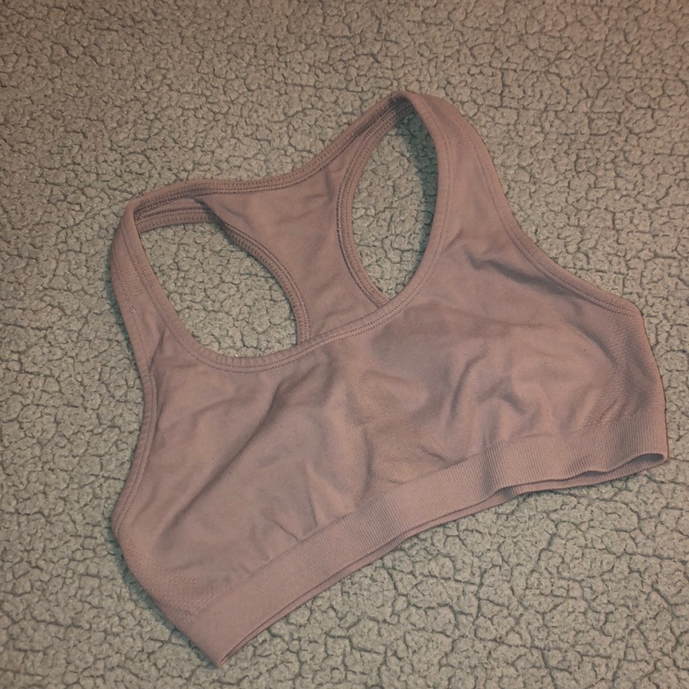 Gray sports bra